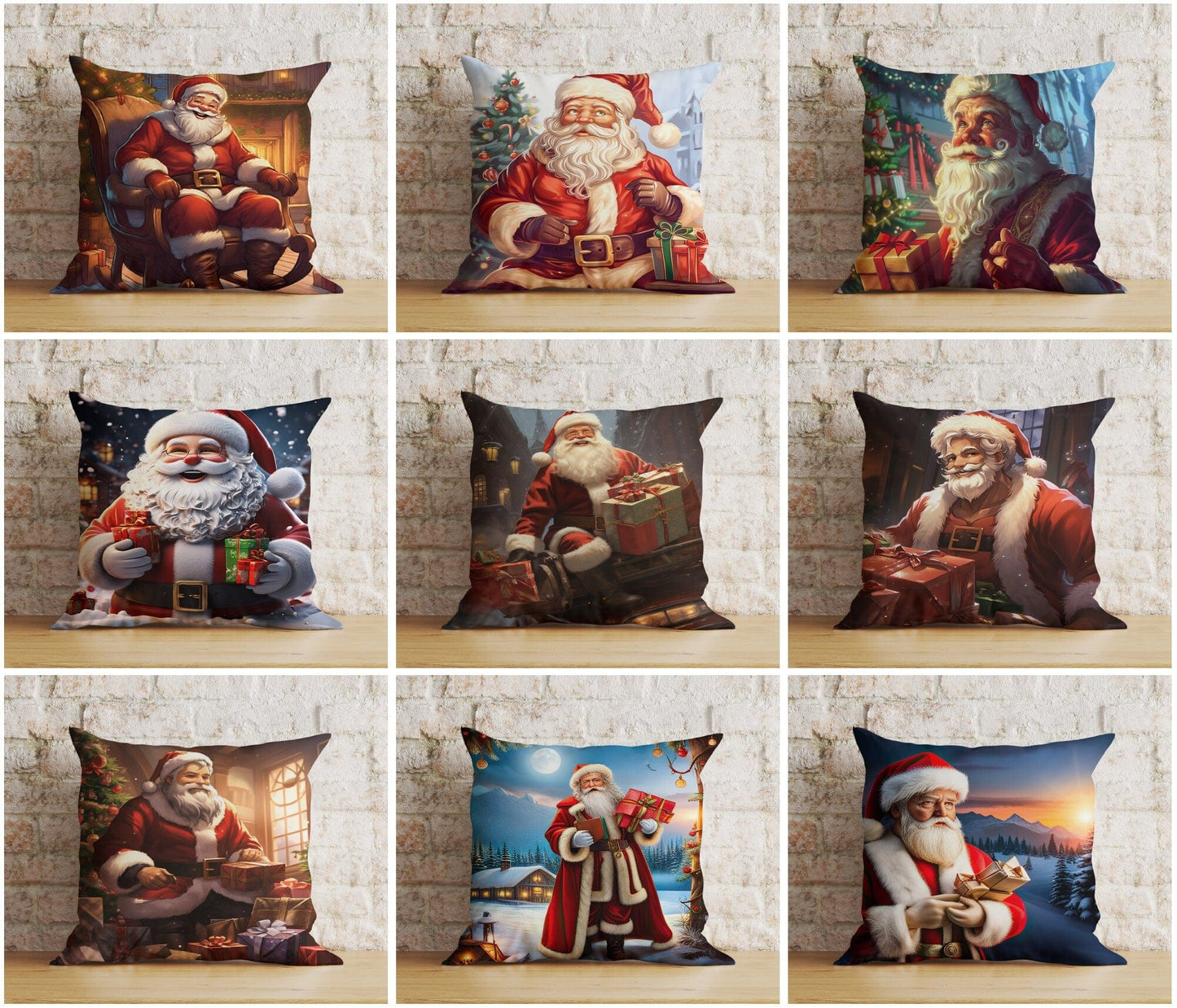 Onay Jolly Santa Gifts Christmas Tree Xmas Cushion Cover