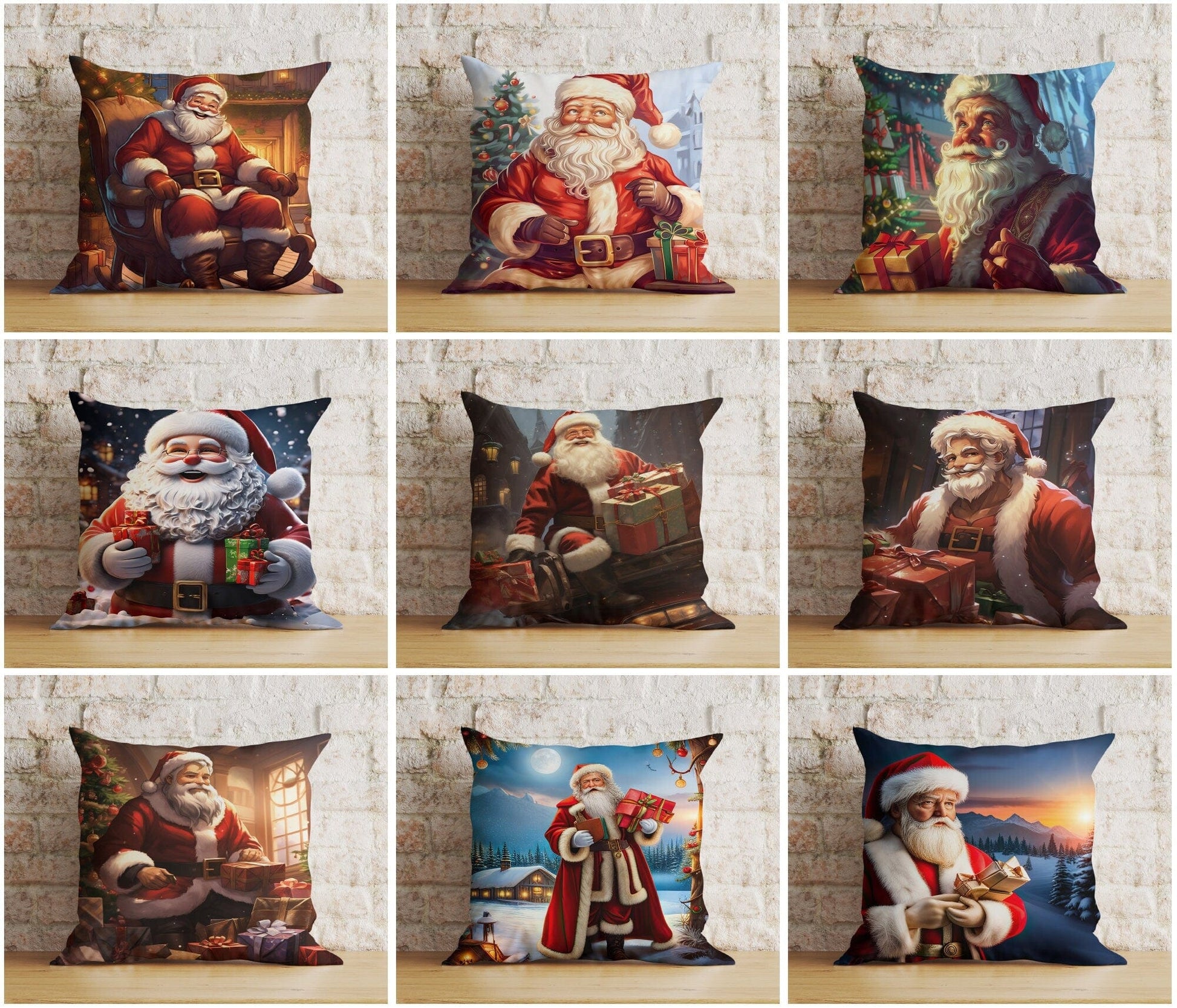 Onay Jolly Santa Gifts Christmas Tree Xmas Cushion Cover