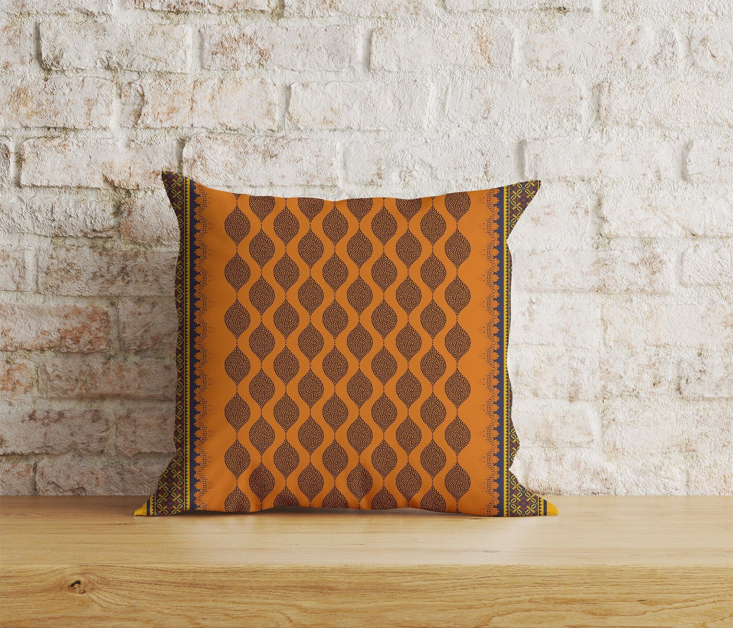 Onay Home Textile Cushion Covers 8 / 12 x 12 inch (30 x 30 cm) Double Side Kilim Cushion Cover Etnic Orange Rug Scatter Pillow Covers