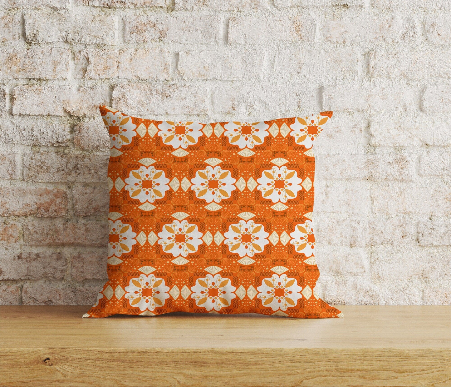 Onay Home Textile Cushion Covers 7 / 12 x 12 inch (30 x 30 cm) Double Side Kilim Cushion Cover Etnic Orange Rug Scatter Pillow Covers