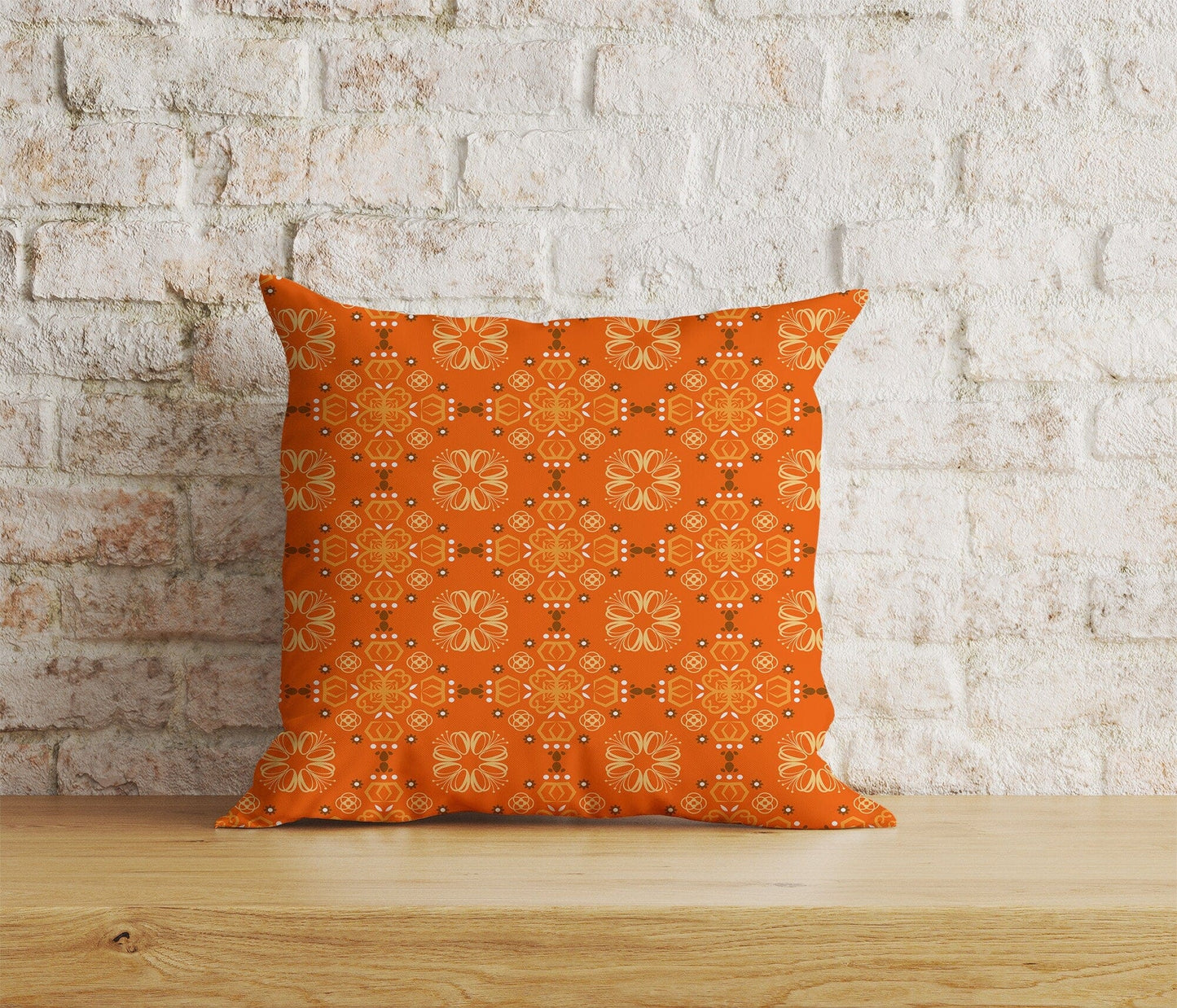 Onay Home Textile Cushion Covers 3 / 12 x 12 inch (30 x 30 cm) Double Side Kilim Cushion Cover Etnic Orange Rug Scatter Pillow Covers