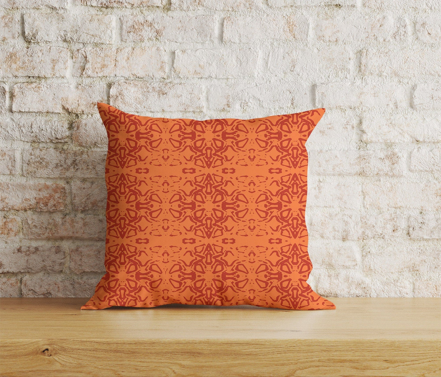 Onay Home Textile Cushion Covers 2 / 12 x 12 inch (30 x 30 cm) Double Side Kilim Cushion Cover Etnic Orange Rug Scatter Pillow Covers