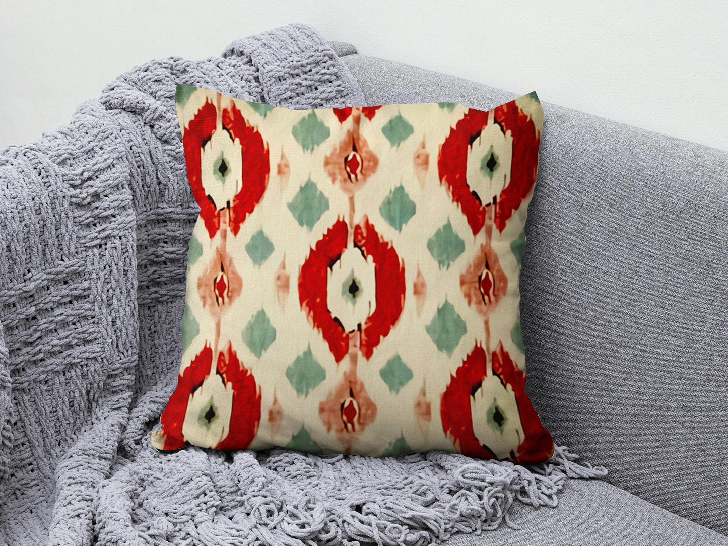 Onay 6 / 12 x 12 inch (30 x 30 cm) Kilim Rug Design Geometric Authentic Cushion Cover