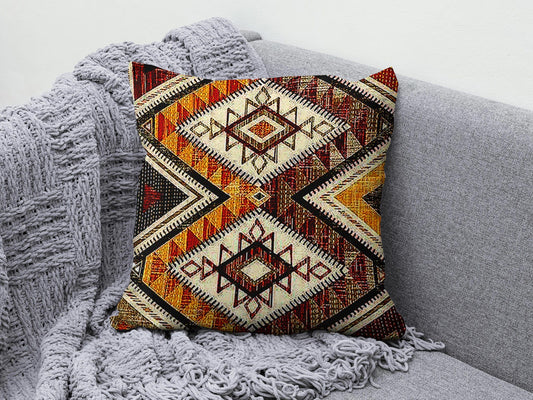 Onay 1 / 12 x 12 inch (30 x 30 cm) Kilim Rug Design Geometric Authentic Cushion Cover