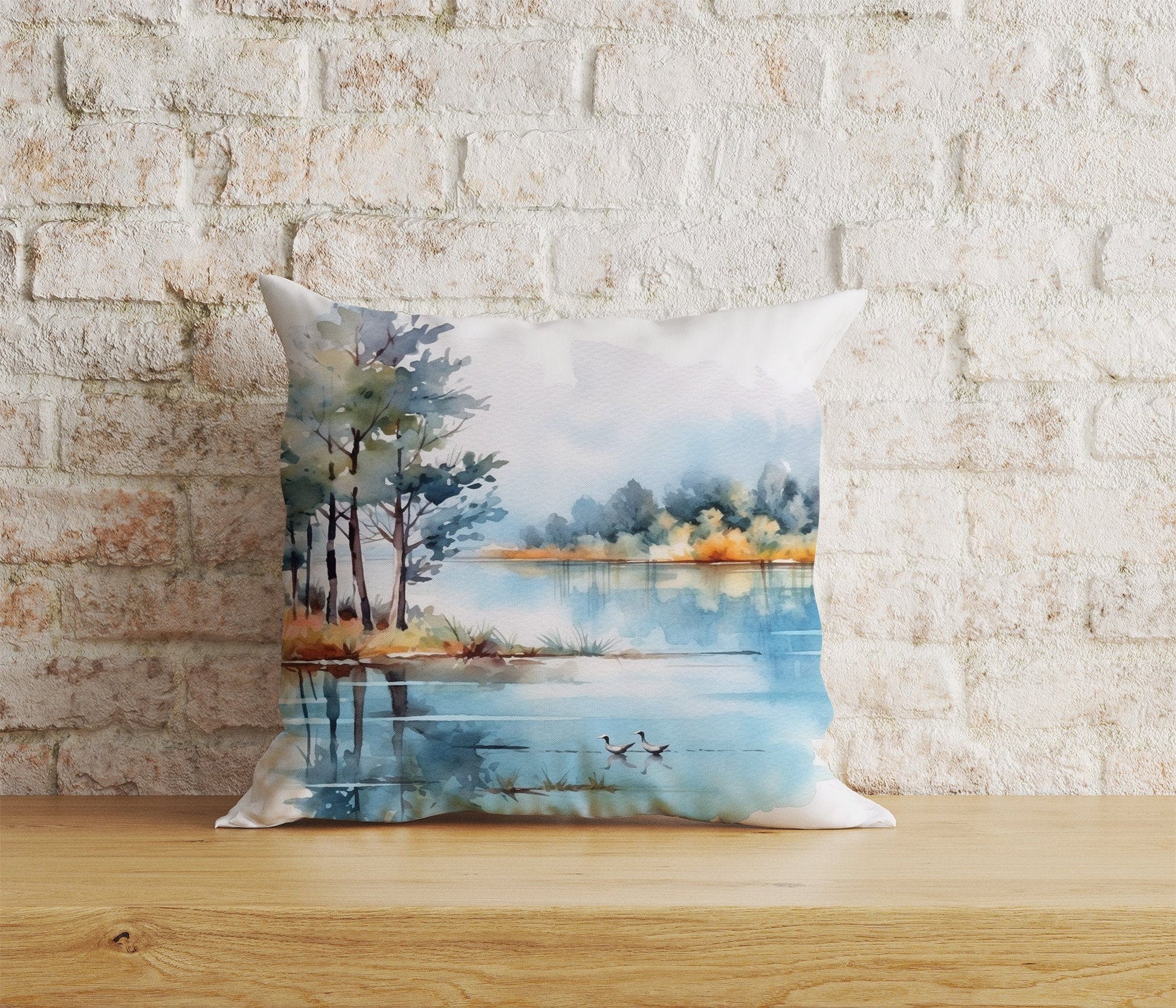 Onay Home Textile Cushion Covers 7 / 12 x 12 inch (30 x 30 cm) Double Side Landscape Pillow Cover Trees Pillowcase Forest Throw Pillows