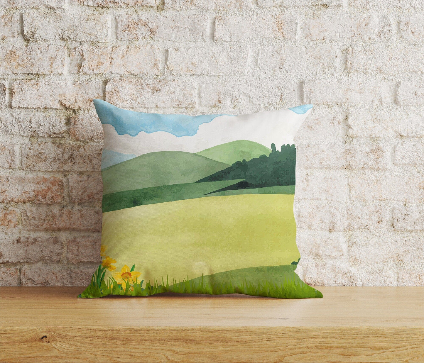 Onay Home Textile Cushion Covers 6 / 12 x 12 inch (30 x 30 cm) Double Side Landscape Pillow Cover Trees Pillowcase Forest Throw Pillows