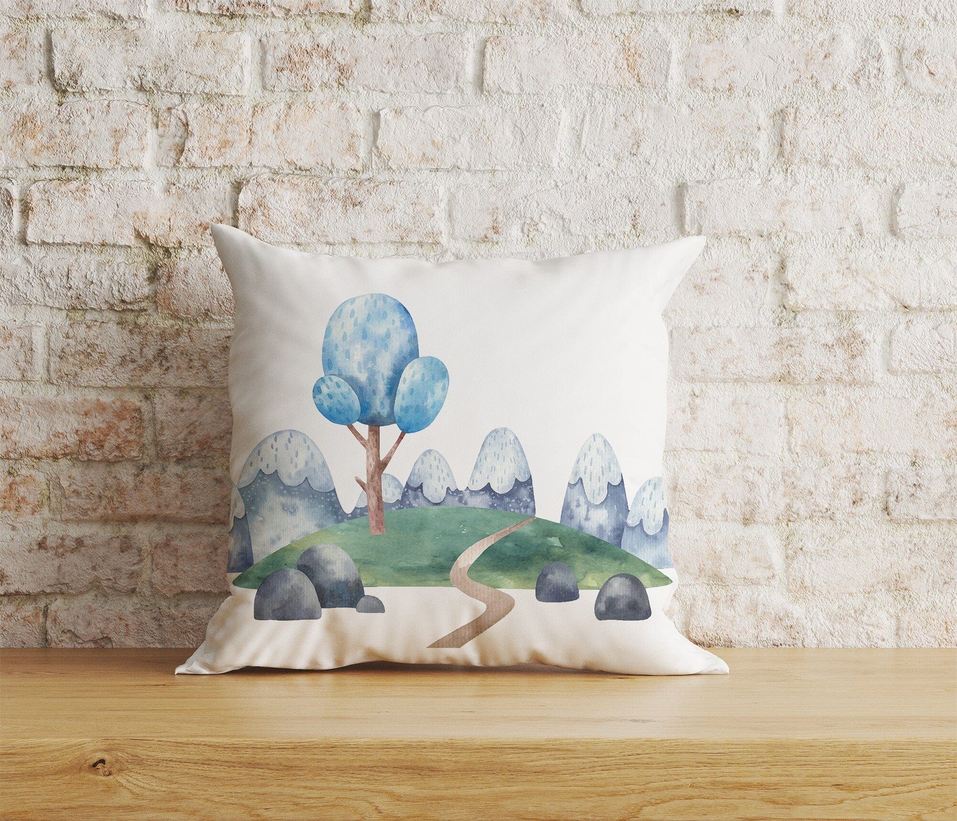 Onay Home Textile Cushion Covers 4 / 12 x 12 inch (30 x 30 cm) Double Side Landscape Pillow Cover Trees Pillowcase Forest Throw Pillows