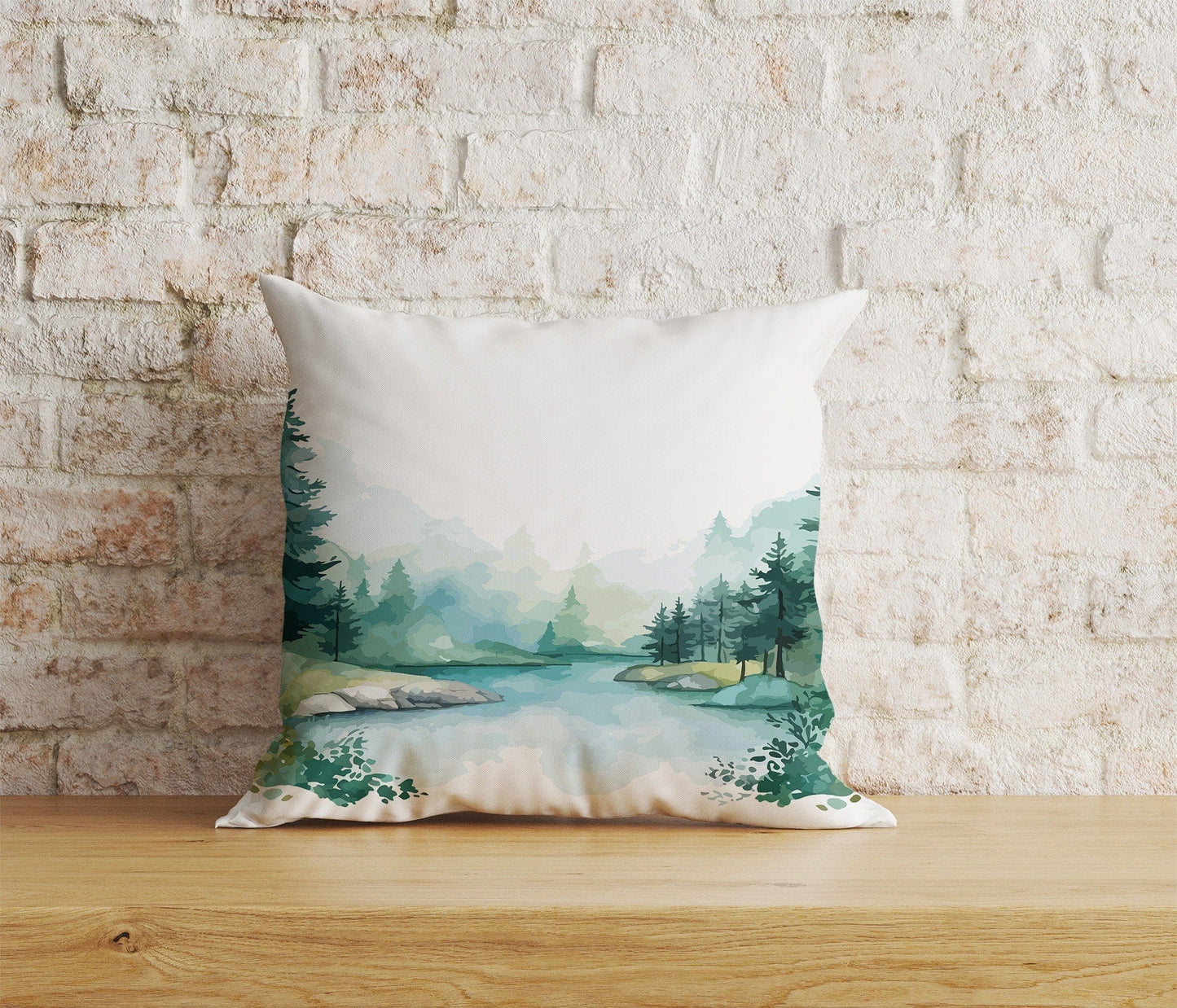 Onay Home Textile Cushion Covers 3 / 12 x 12 inch (30 x 30 cm) Double Side Landscape Pillow Cover Trees Pillowcase Forest Throw Pillows