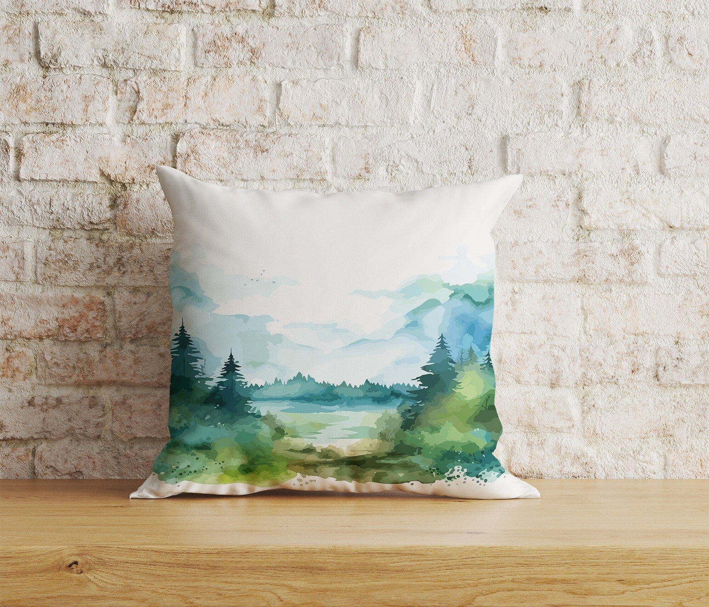 Onay Home Textile Cushion Covers 2 / 12 x 12 inch (30 x 30 cm) Double Side Landscape Pillow Cover Trees Pillowcase Forest Throw Pillows