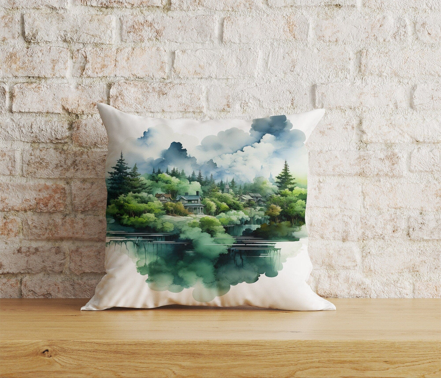 Onay Home Textile Cushion Covers 1 / 12 x 12 inch (30 x 30 cm) Double Side Landscape Pillow Cover Trees Pillowcase Forest Throw Pillows