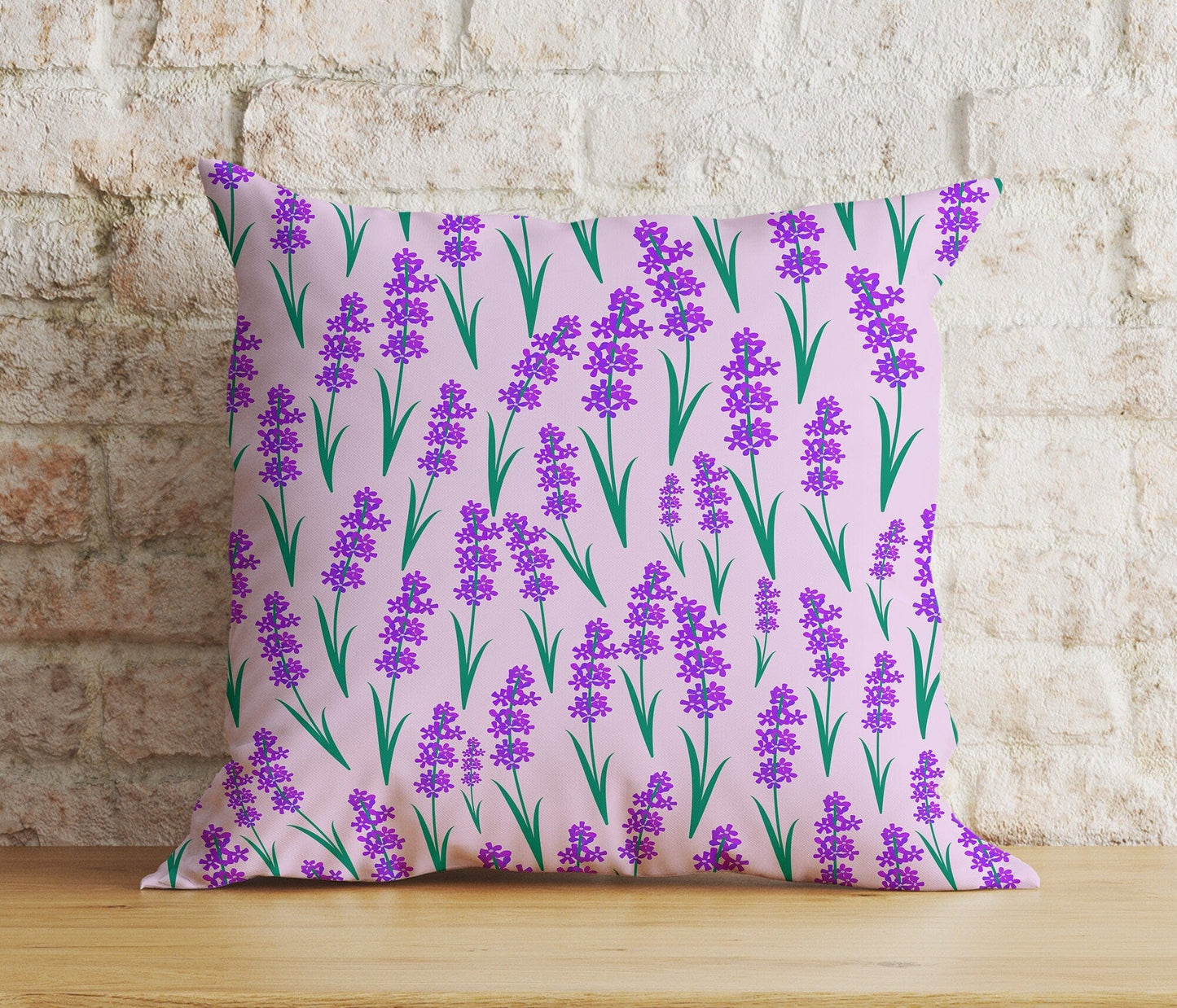 Onay Home Textile Cushion Covers 8 / 12 x 12 inch (30 x 30 cm) Double Side Lavender Florals Lilac Accent Decor Cushion Covers