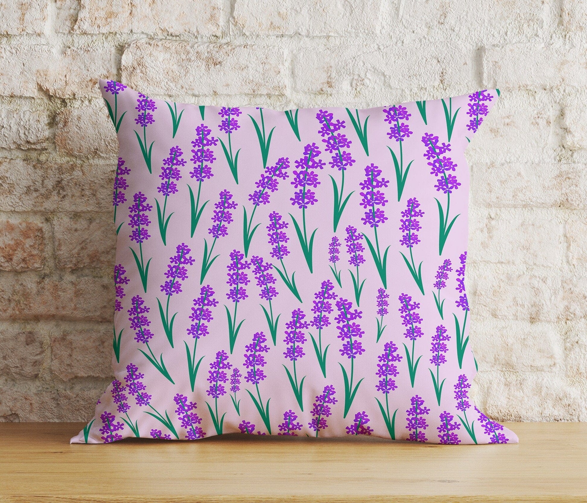 Onay Home Textile Cushion Covers 8 / 12 x 12 inch (30 x 30 cm) Double Side Lavender Florals Lilac Accent Decor Cushion Covers