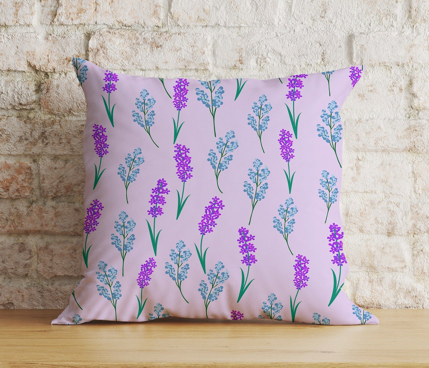 Onay Home Textile Cushion Covers 7 / 12 x 12 inch (30 x 30 cm) Double Side Lavender Florals Lilac Accent Decor Cushion Covers