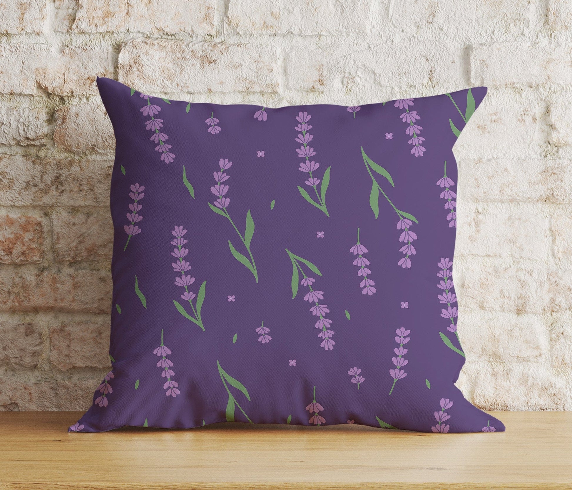 Onay Home Textile Cushion Covers 5 / 12 x 12 inch (30 x 30 cm) Double Side Lavender Florals Lilac Accent Decor Cushion Covers