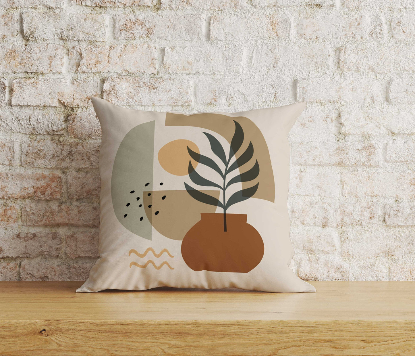 Onay Home Textile 5 / 12 x 12 inch (30 x 30 cm) Double Side Leaf & Vase Cushion Covers Floral Boho Cushion Case