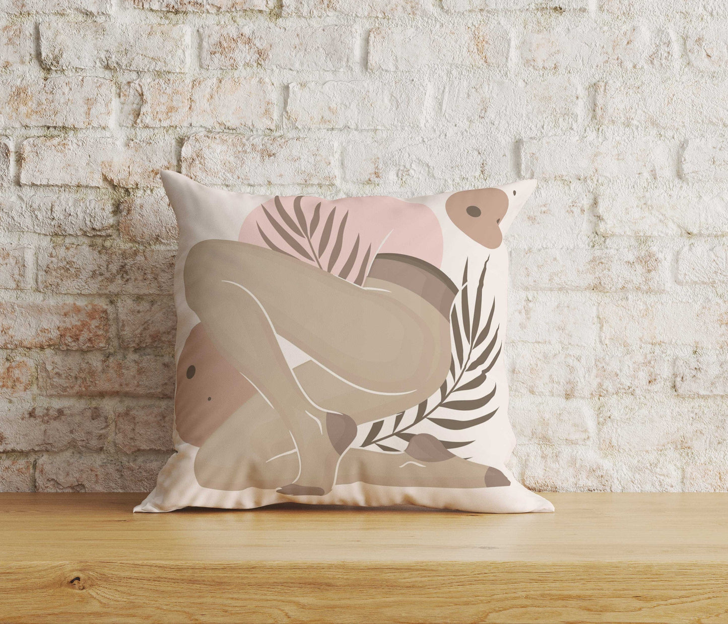 Onay Home Textile 2 / 12 x 12 inch (30 x 30 cm) Double Side Leaf & Vase Cushion Covers Floral Boho Cushion Case