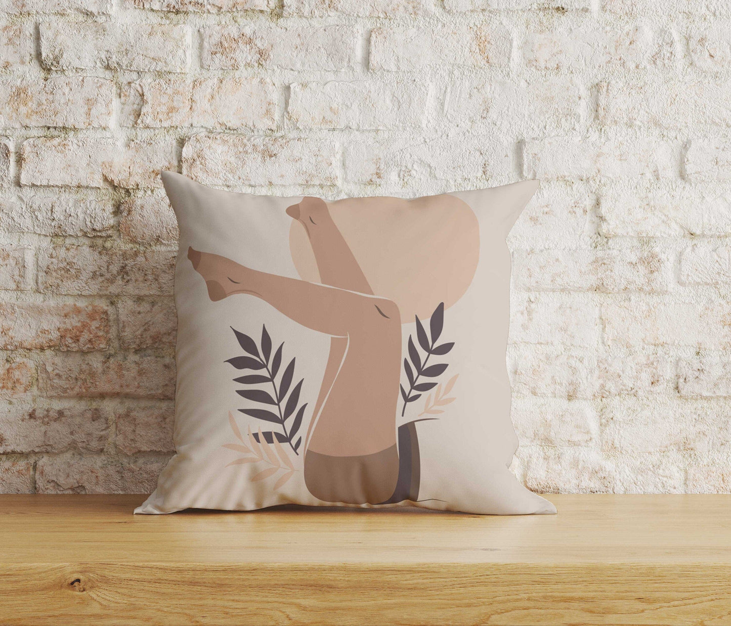 Onay Home Textile 1 / 12 x 12 inch (30 x 30 cm) Double Side Leaf & Vase Cushion Covers Floral Boho Cushion Case