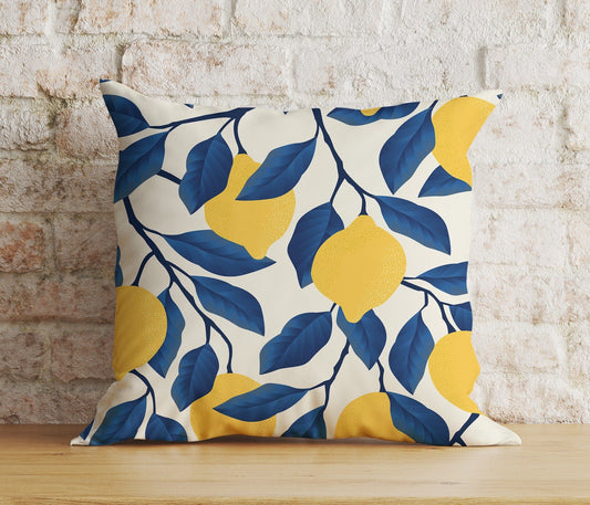 Onay 1 / 12 x 12 inch (30 x 30 cm) Double Side Lemon Fruit Kitchen Home Summer Decoration Cushion Cover