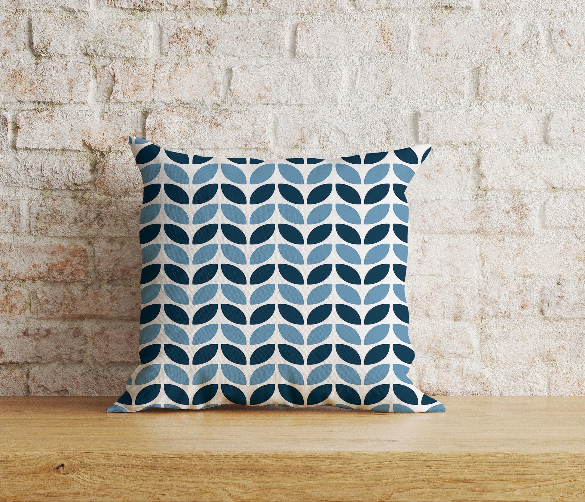 Onay Home Textile Cushion Covers 1 / 12 x 12 inch (30 x 30 cm) Double Side Linear Stem Retro Cushion Covers Mid Century Scandi Print