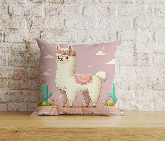 Onay Home Textile Cushion Covers 1 / 12 x 12 inch (30 x 30 cm) Double Side LLama Cushion Cover Lama Pillow Cover Alpaca Throw Cushions