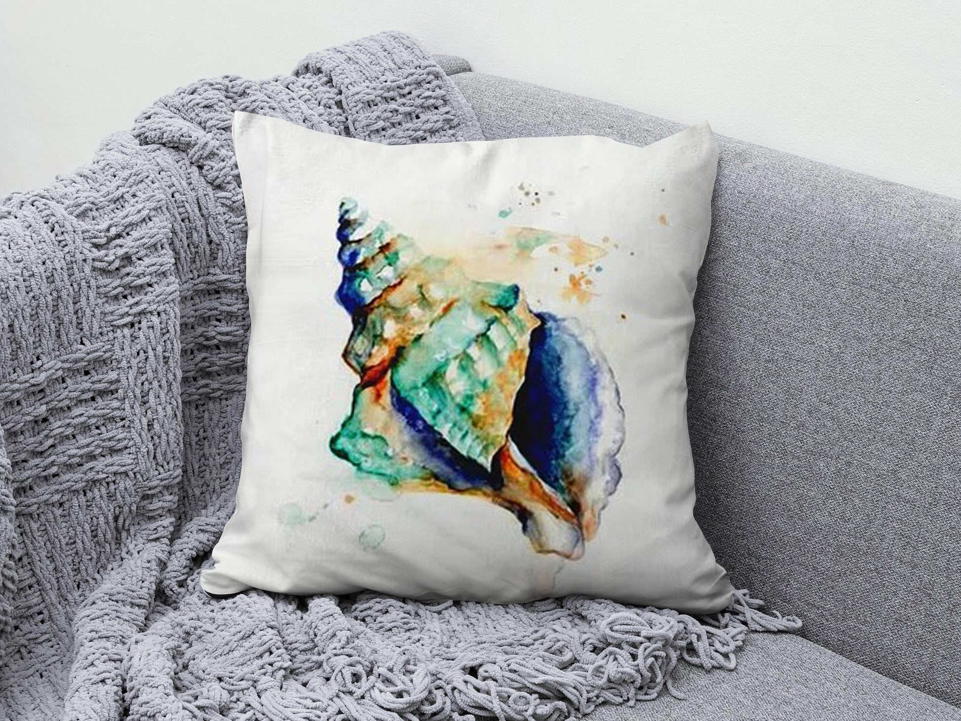 Onay 8 / 12 x 12 inch (30 x 30 cm) Lobster & Crab Outdoor Starfish and Sea Cushion Cover