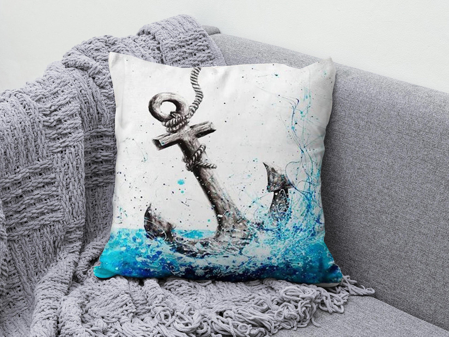 Onay 3 / 12 x 12 inch (30 x 30 cm) Lobster & Crab Outdoor Starfish and Sea Cushion Cover