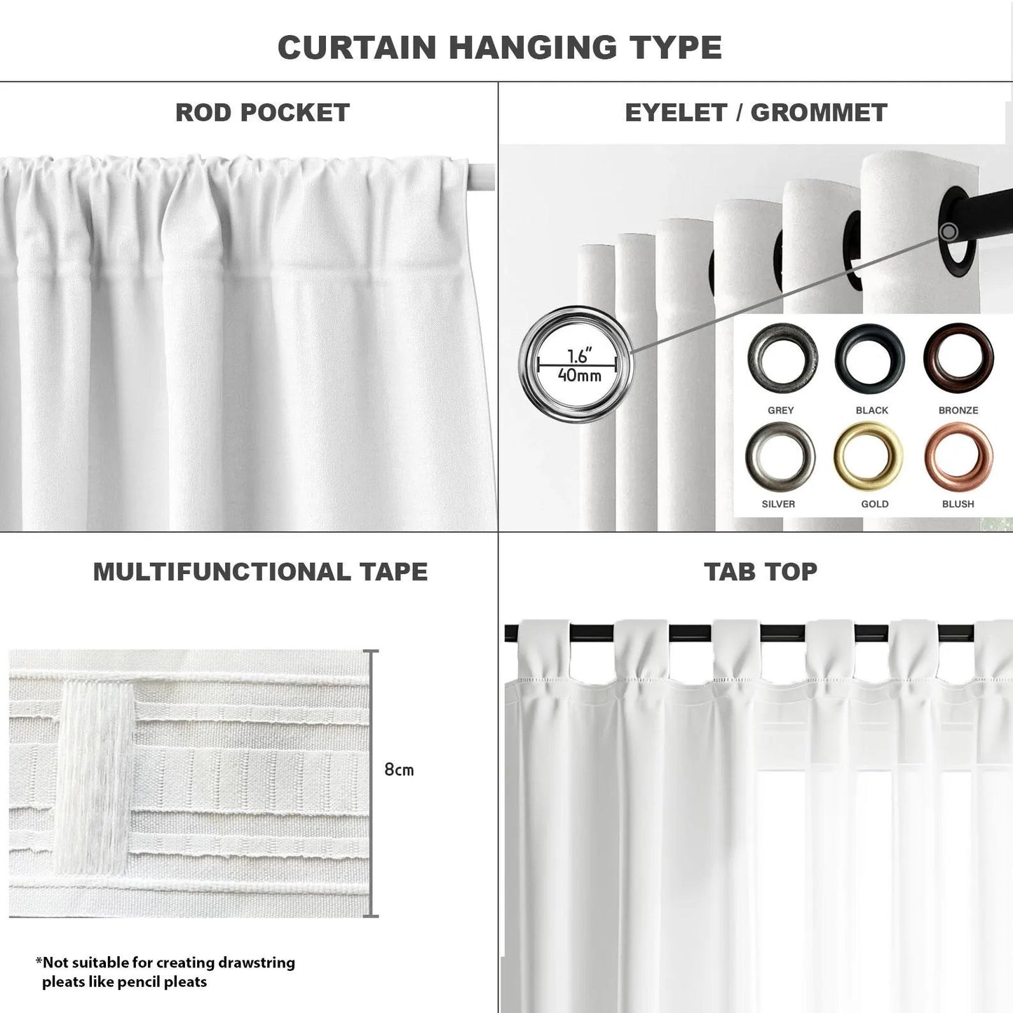 Boho Floral Window Drapes, Hand-Painted Abstract Garden Curtains