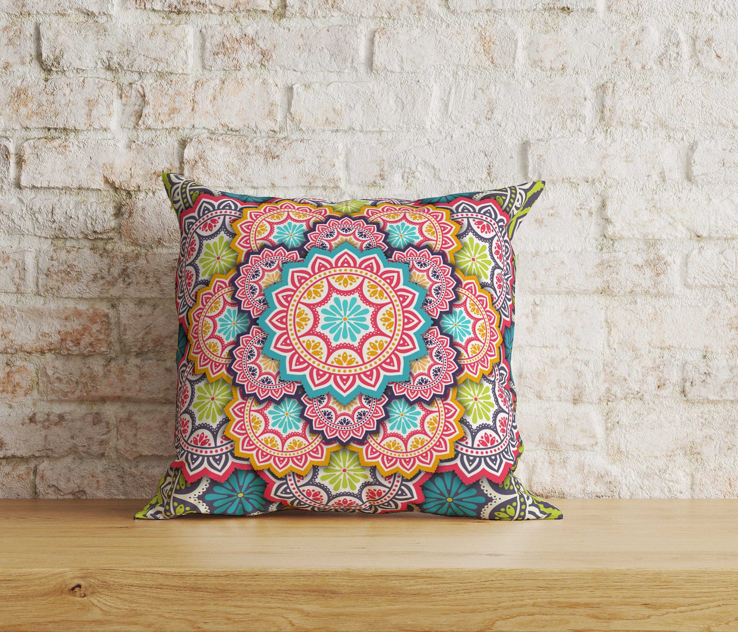 Onay Home Textile Cushion Covers 3 / 12 x 12 inch (30 x 30 cm) Double Side Mandala Pillow Cover Geometric Design Cushion Covers UK