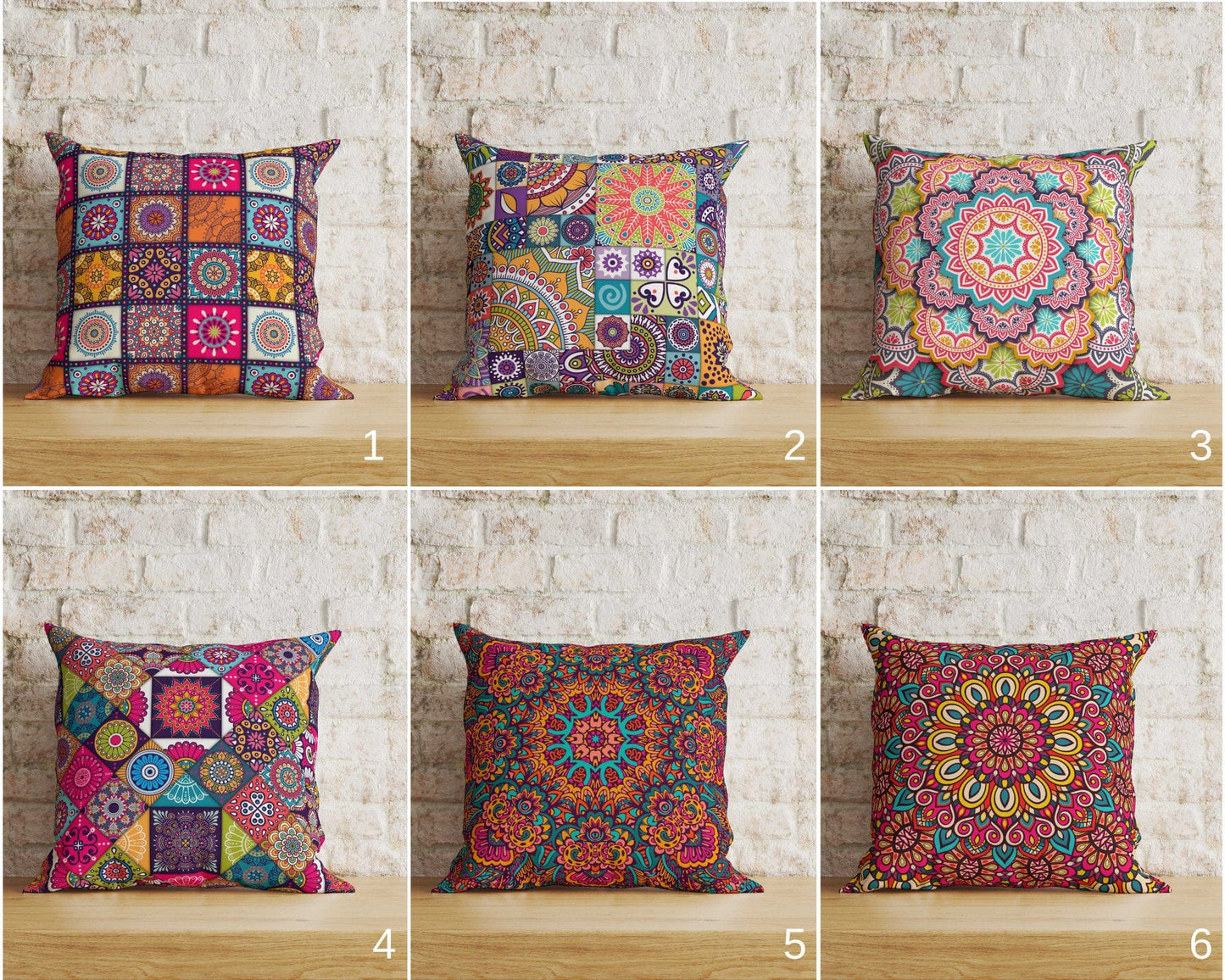 Onay Home Textile Cushion Covers Mandala Pillow Cover Geometric Design Cushion Covers UK
