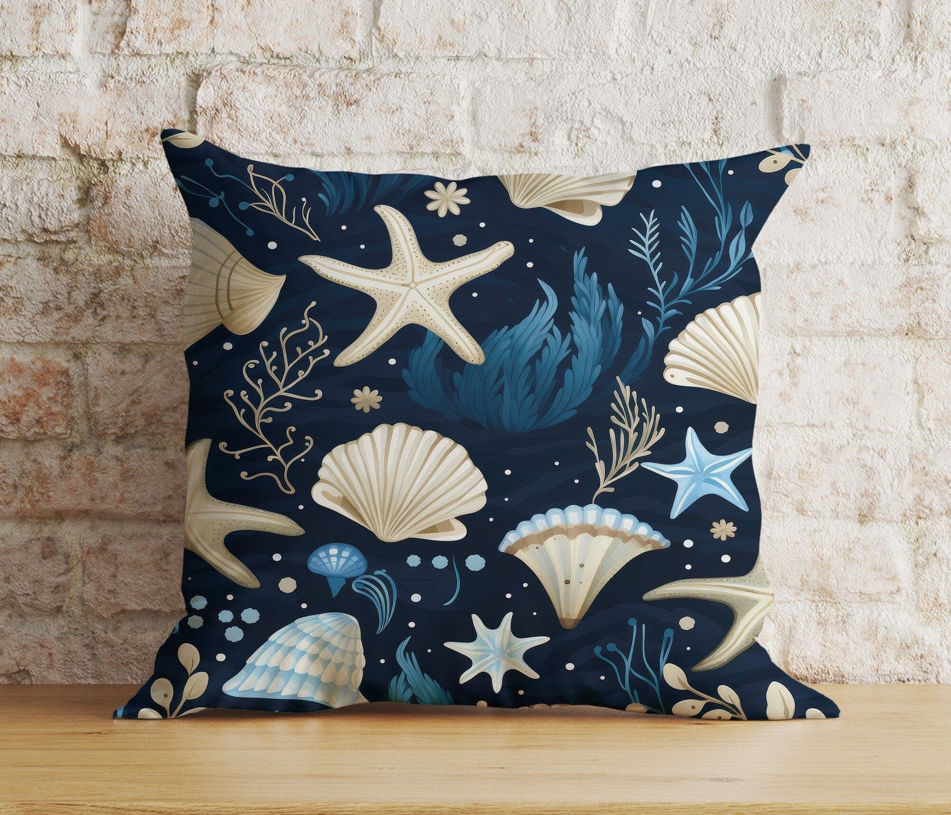 Onay 6 / 12 x 12 inch (30 x 30 cm) Double Side Marine Coastal Summer Beach Nautical Cushion Cover