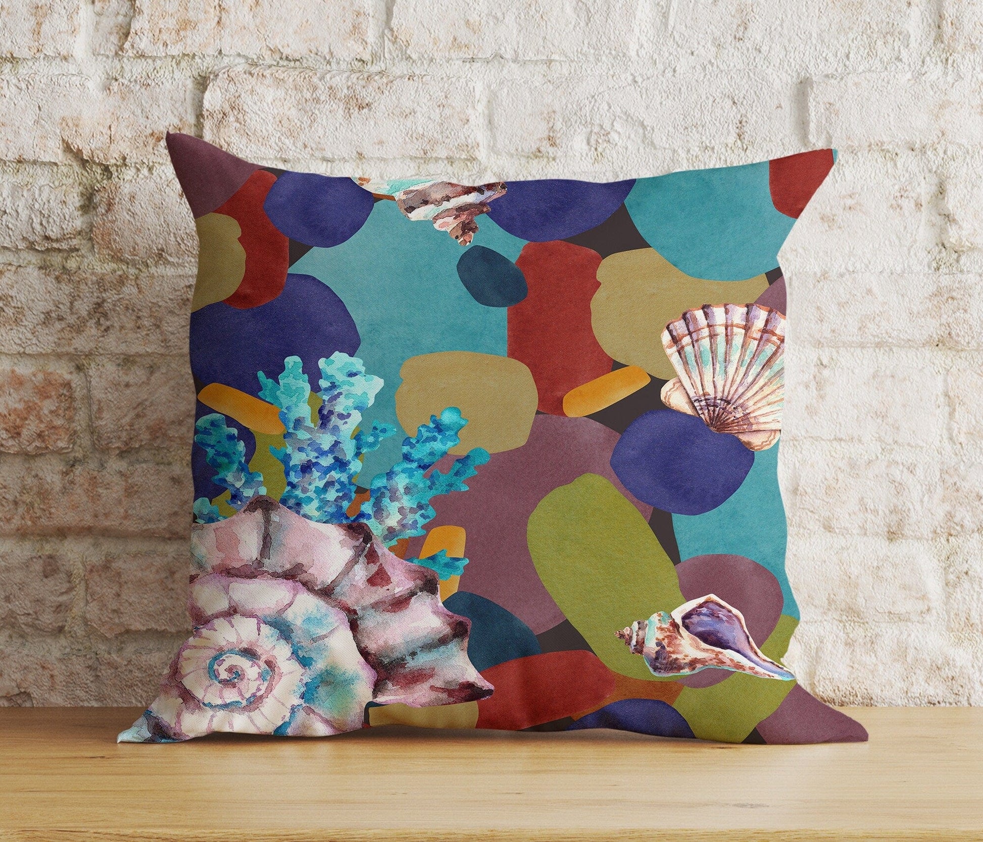 Onay 5 / 12 x 12 inch (30 x 30 cm) Double Side Marine Coastal Summer Beach Nautical Cushion Cover
