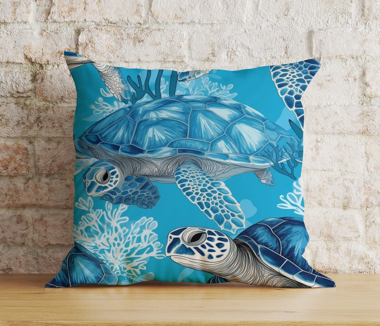 Onay 4 / 12 x 12 inch (30 x 30 cm) Double Side Marine Coastal Summer Beach Nautical Cushion Cover