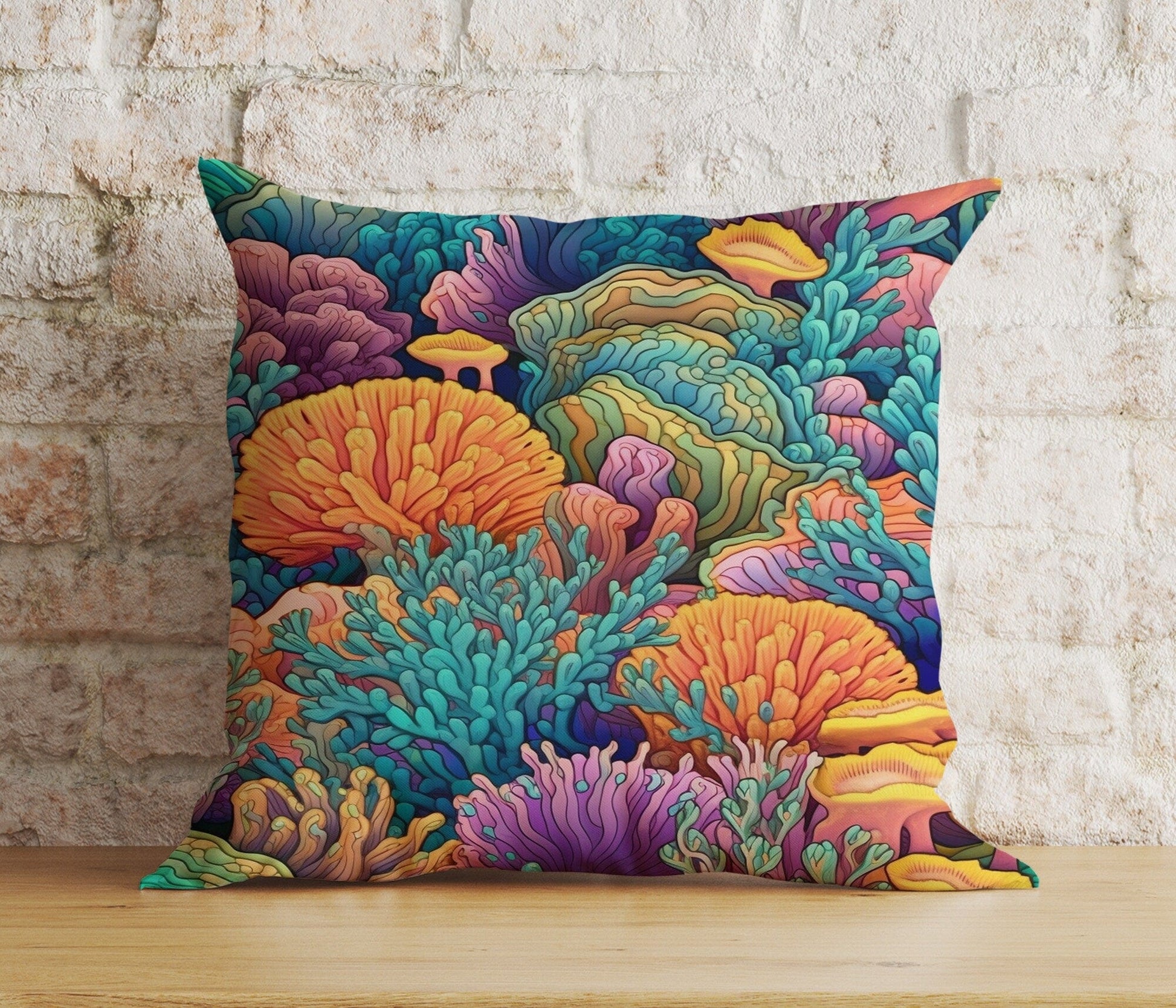 Onay 2 / 12 x 12 inch (30 x 30 cm) Double Side Marine Coastal Summer Beach Nautical Cushion Cover