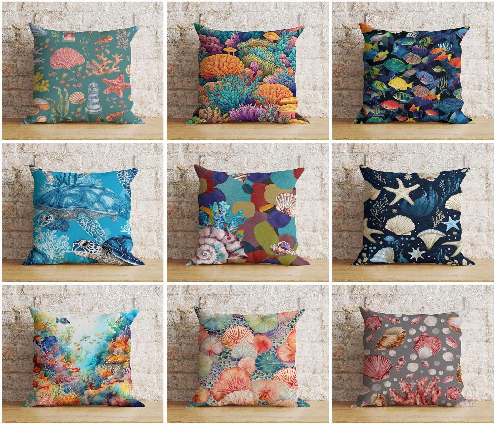 Onay Marine Coastal Summer Beach Nautical Cushion Cover