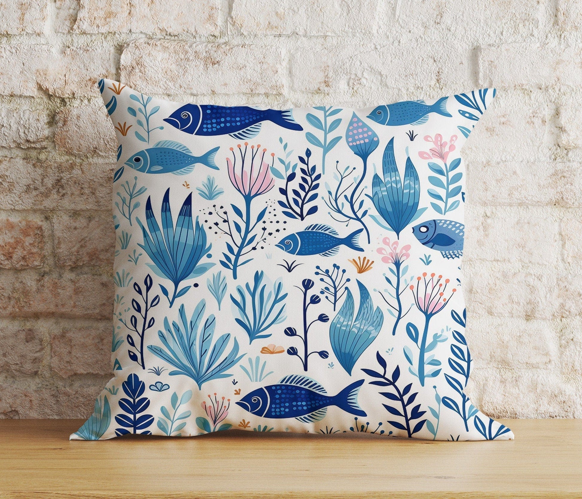 Onay 4 / 12 x 12 inch (30 x 30 cm) Marine & Fish Coastal Home Decoration Cushion Cover