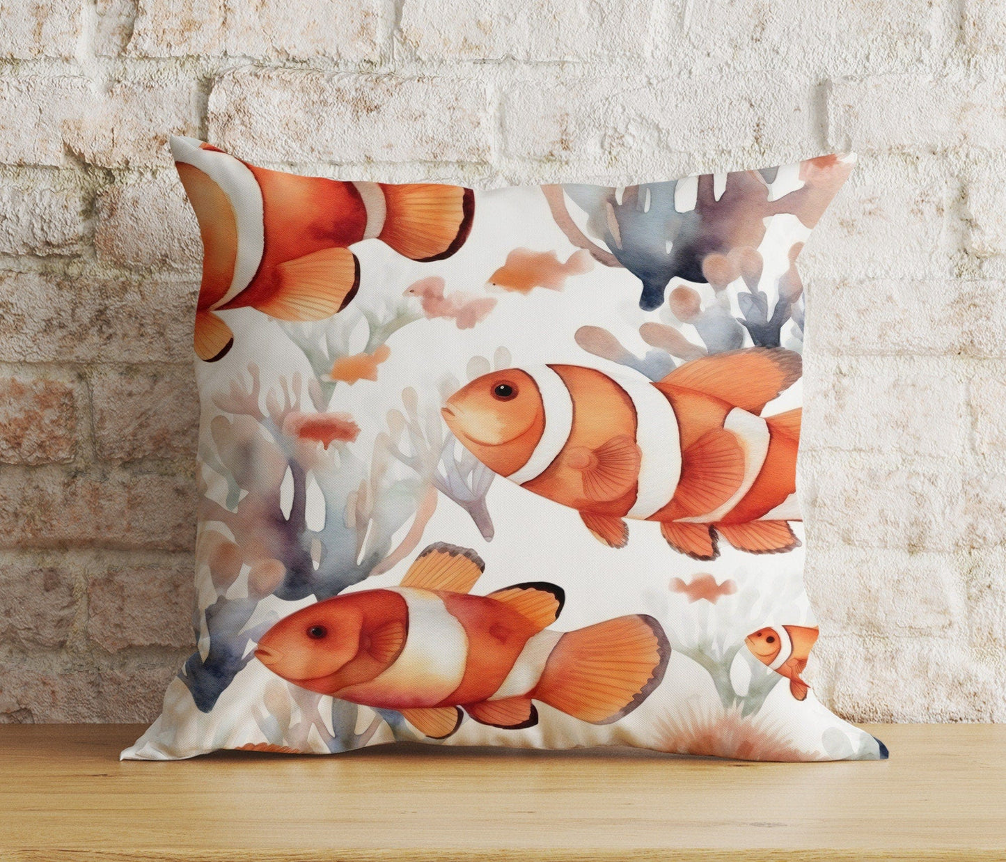 Onay 2 / 12 x 12 inch (30 x 30 cm) Marine & Fish Coastal Home Decoration Cushion Cover