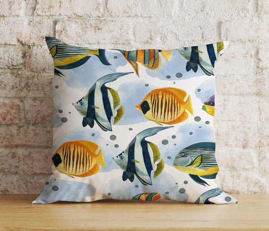 Onay 1 / 12 x 12 inch (30 x 30 cm) Marine & Fish Coastal Home Decoration Cushion Cover