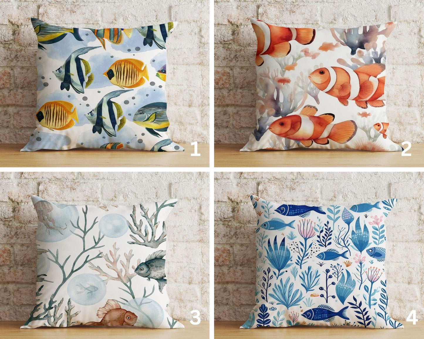 Onay Marine & Fish Coastal Home Decoration Cushion Cover