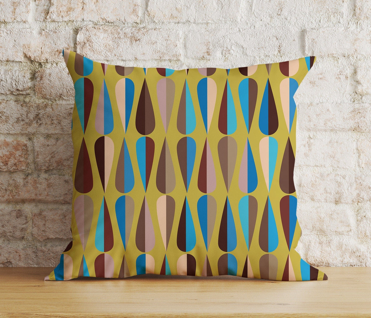 Onay 9 / 12 x 12 inch (30 x 30 cm) Double Side Mid Century Modern Colorful Abstract Cushion Cover