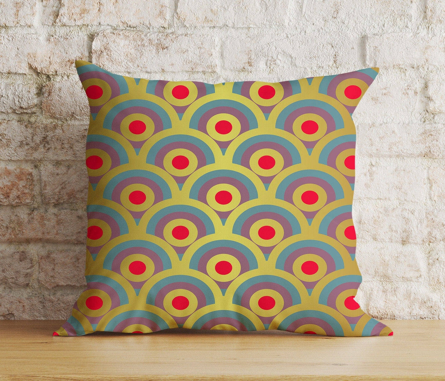 Onay 3 / 12 x 12 inch (30 x 30 cm) Double Side Mid Century Modern Colorful Abstract Cushion Cover