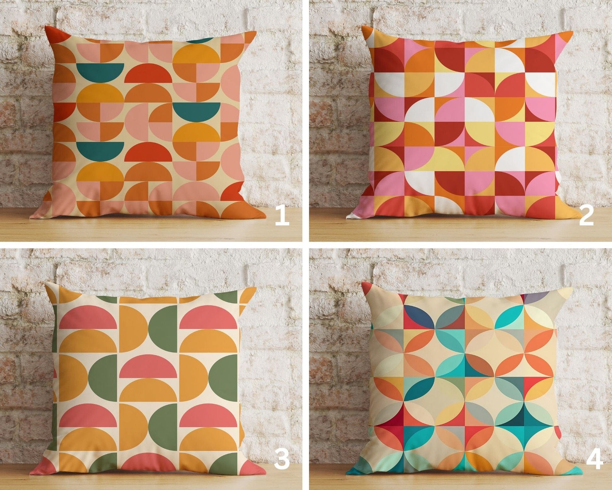 Onay Home Textile Cushion Covers Mid Century Modern Retro Abstract Home Decor Cushion Cover