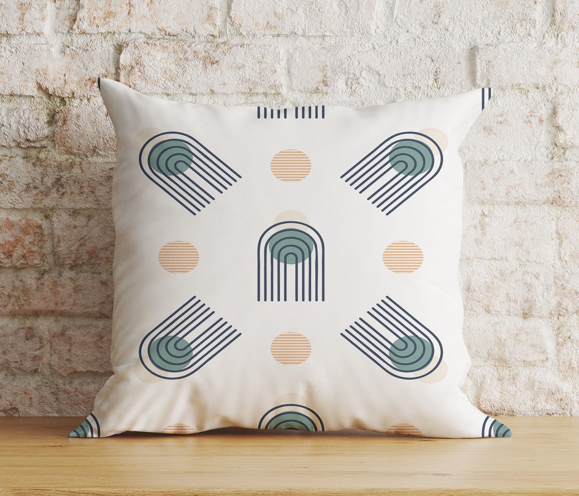 Onay Home Textile Cushion Covers 2 / 12 x 12 inch (30 x 30 cm) Double Side Mid Century Pillow Cover Rainbow Colorful Cushion Cover