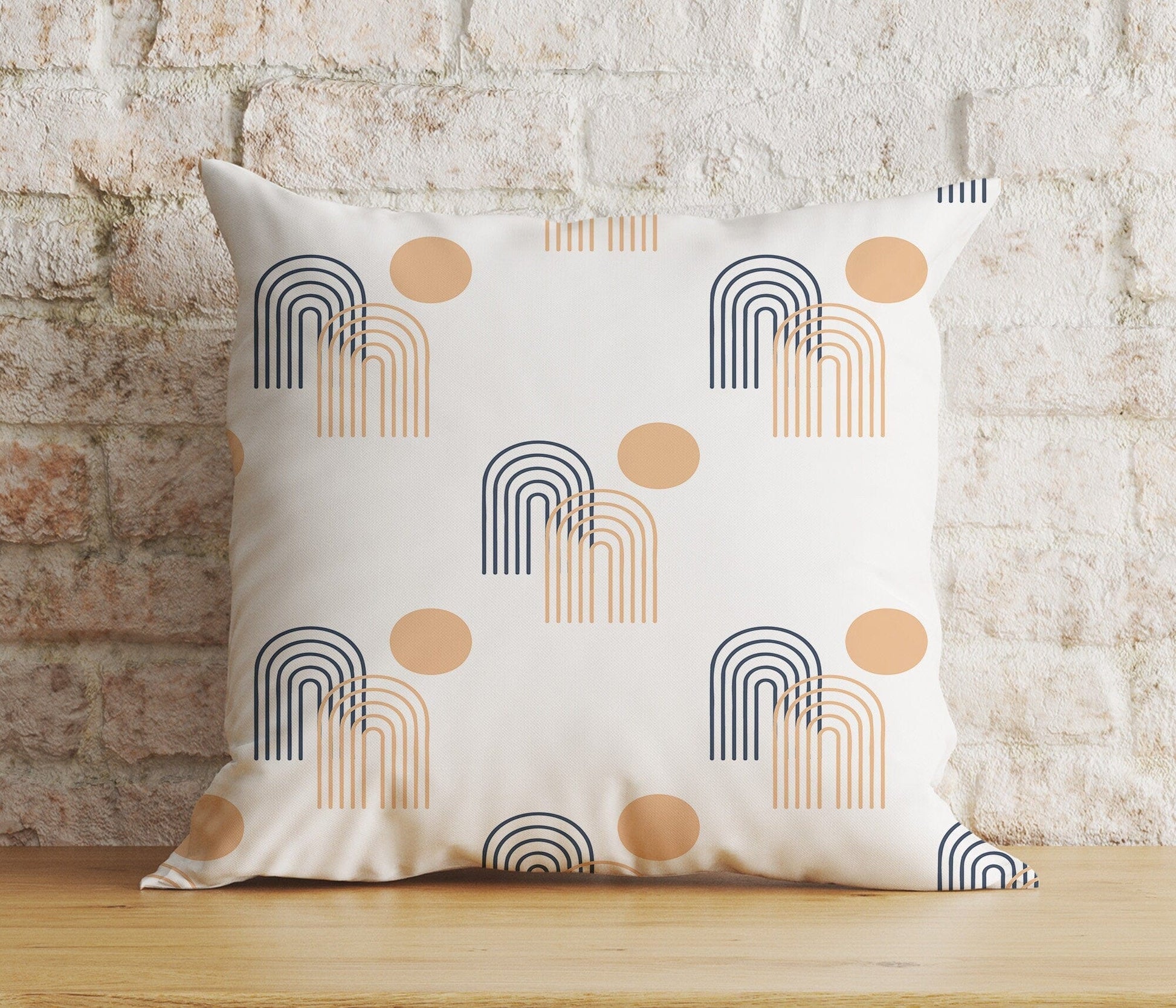 Onay Home Textile Cushion Covers 1 / 12 x 12 inch (30 x 30 cm) Double Side Mid Century Pillow Cover Rainbow Colorful Cushion Cover