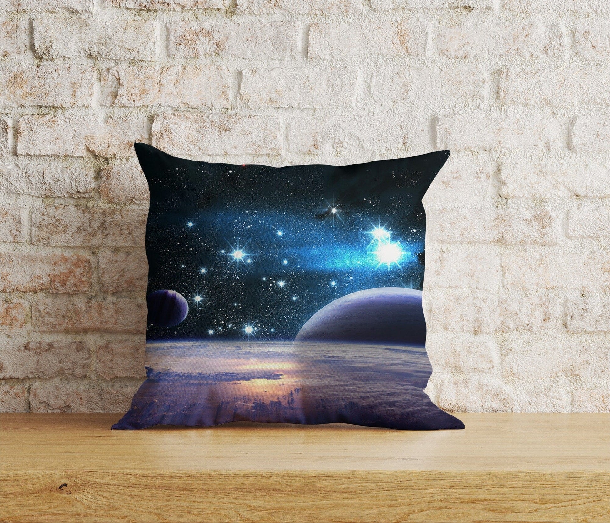 Onay Home Textile Cushion Covers 9 / 12 x 12 inch (30 x 30 cm) Double Side Milky Way Galaxy Cushion Cover Star Space Pillow Covers
