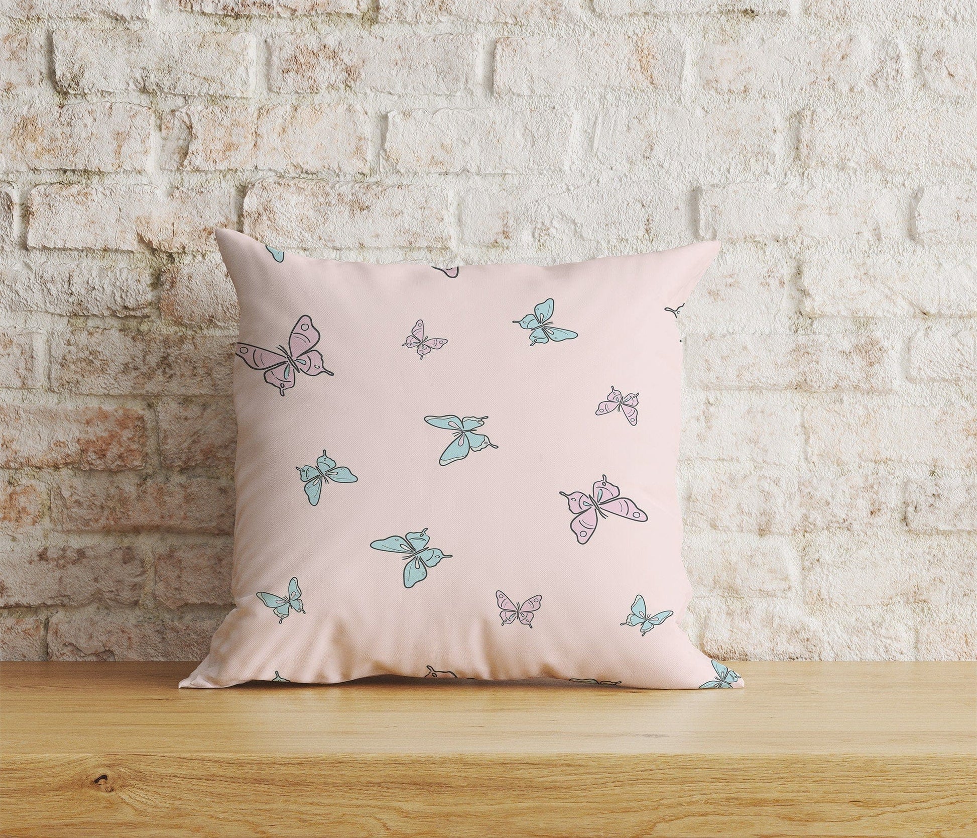 Onay Home Textile Cushion Covers 8 / 12 x 12 inch (30 x 30 cm) Double Side Minimal Butterfly Cushion Cover Animal Kitchen Garden Decor
