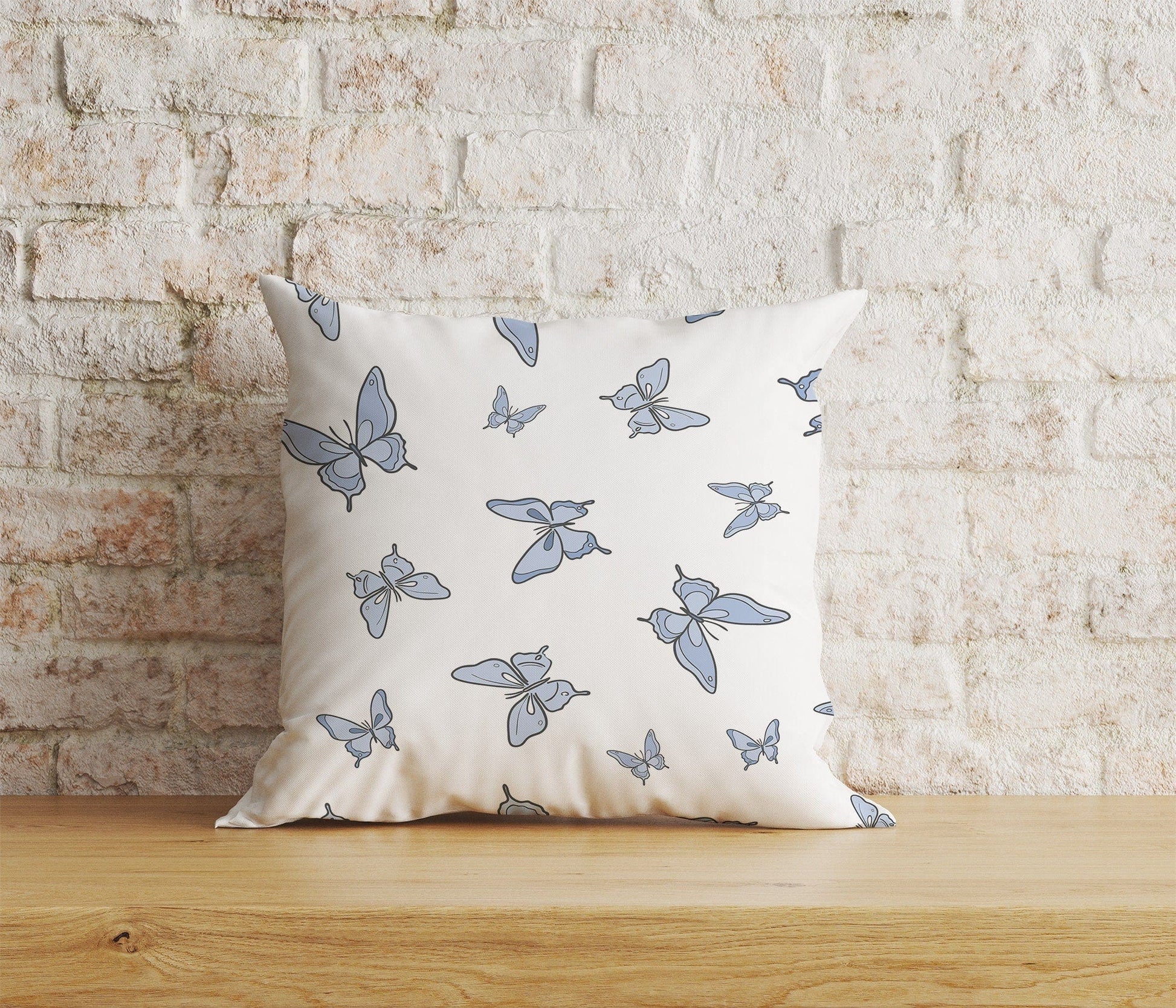 Onay Home Textile Cushion Covers 7 / 12 x 12 inch (30 x 30 cm) Double Side Minimal Butterfly Cushion Cover Animal Kitchen Garden Decor