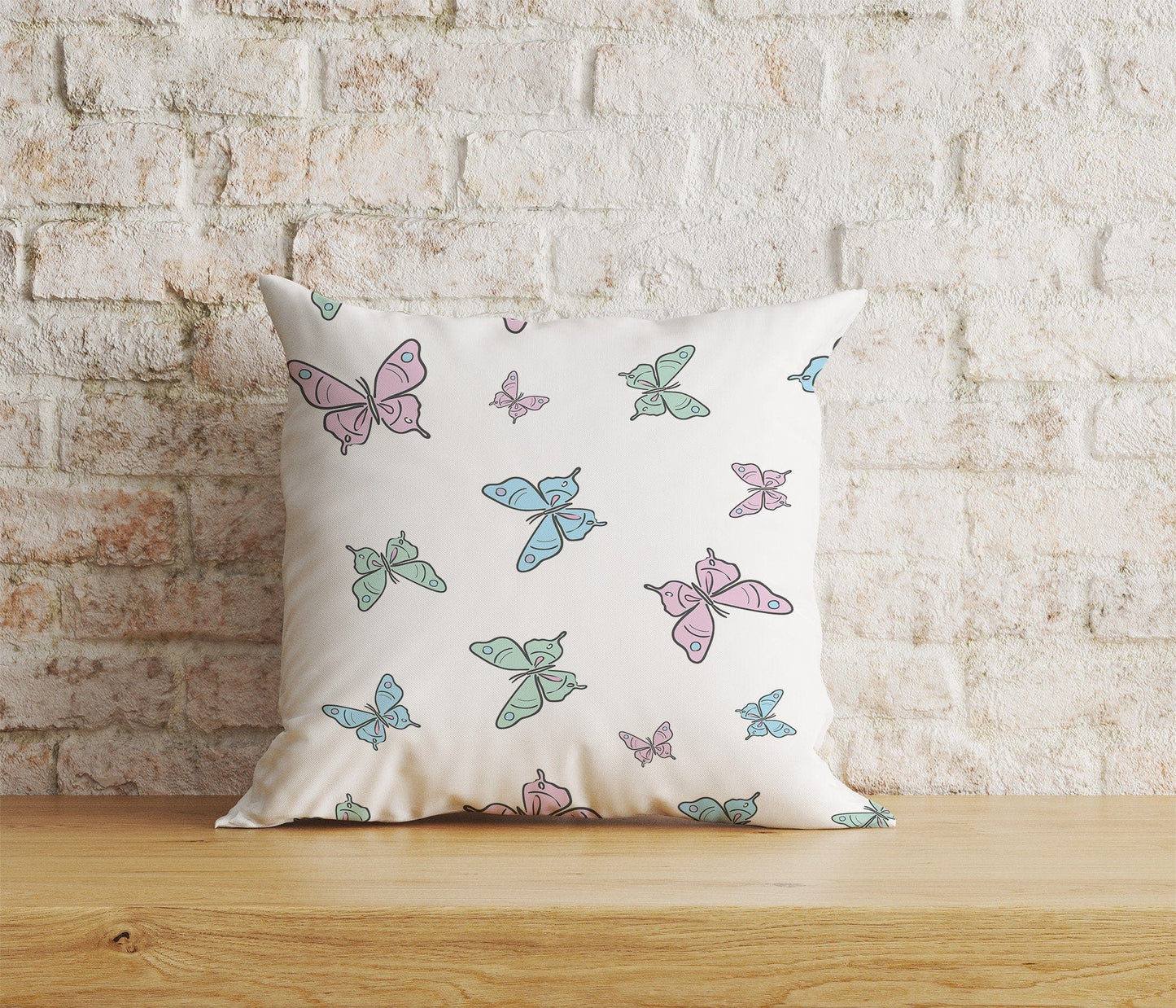 Onay Home Textile Cushion Covers 6 / 12 x 12 inch (30 x 30 cm) Double Side Minimal Butterfly Cushion Cover Animal Kitchen Garden Decor