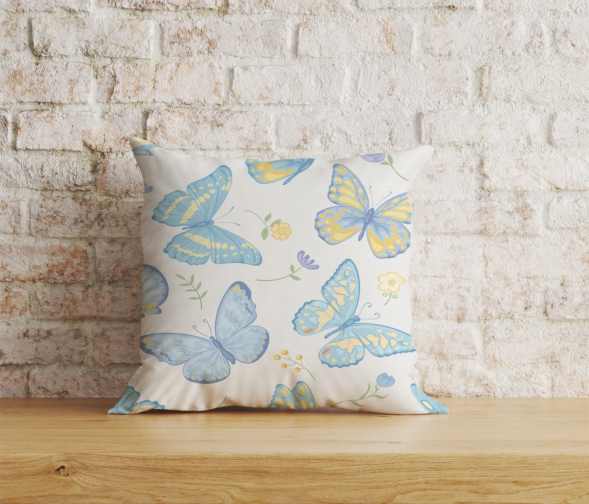 Onay Home Textile Cushion Covers 2 / 12 x 12 inch (30 x 30 cm) Double Side Minimal Butterfly Cushion Cover Animal Kitchen Garden Decor