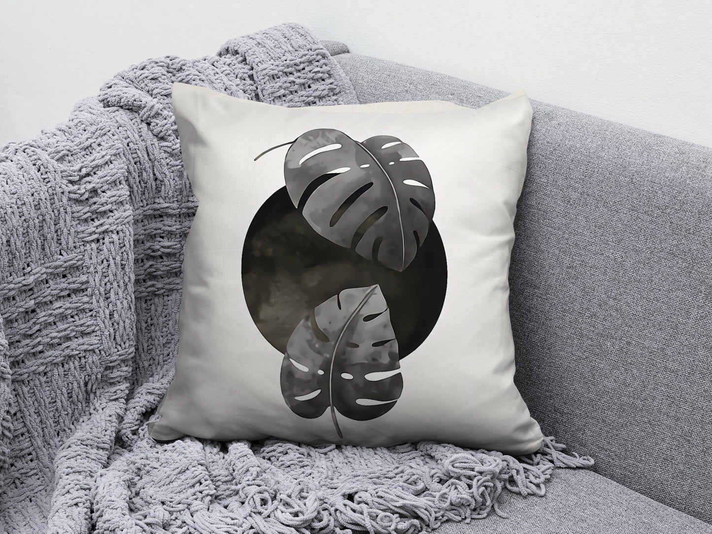 Onay 3 / 12 x 12 inch (30 x 30 cm) Minimalist Drawings Abstract Line Art Cushion Cover