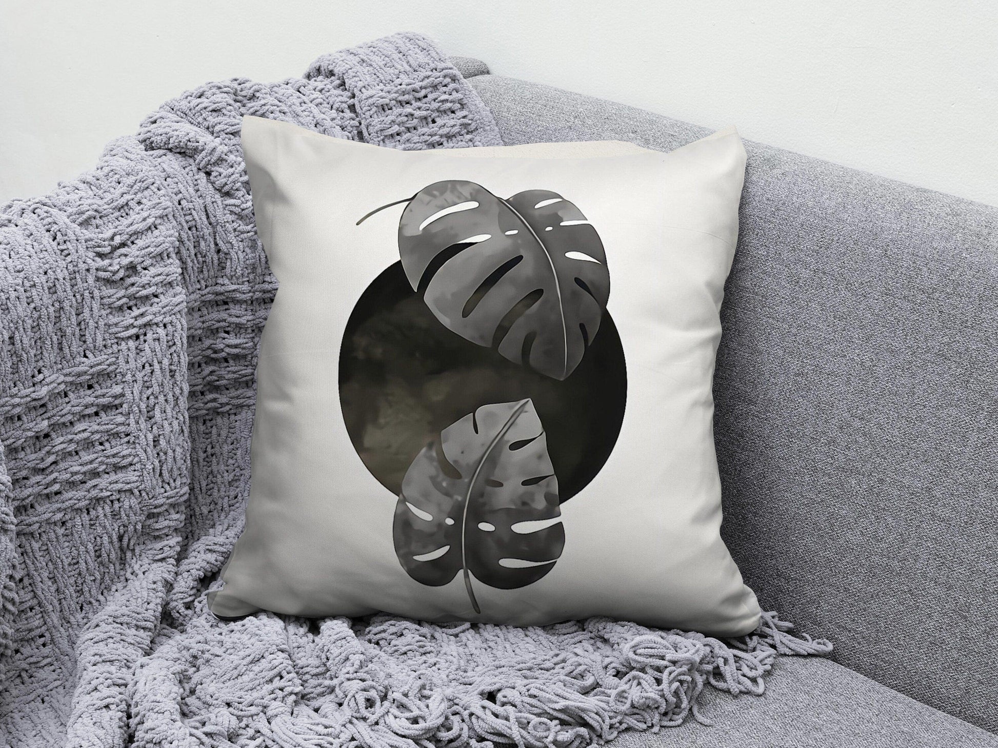 Onay 3 / 12 x 12 inch (30 x 30 cm) Minimalist Drawings Abstract Line Art Cushion Cover